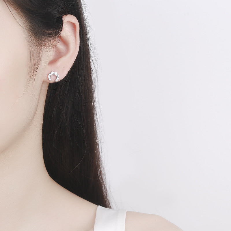 925 Sterling Silver U Screwed Earrings