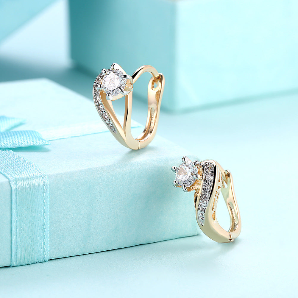 Brass With Plated Fashion Jewelry Earrings