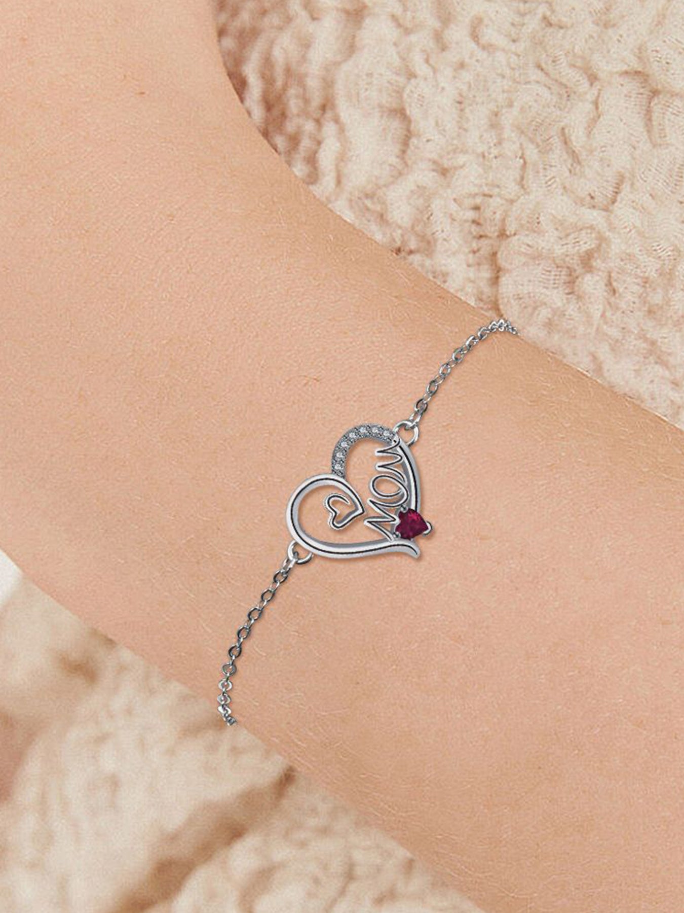 Heart Charm Bracelet, Fashionable Jewelry for Women & Girls, Trendy All-match & Exquisite Jewelry for Birthday Gift