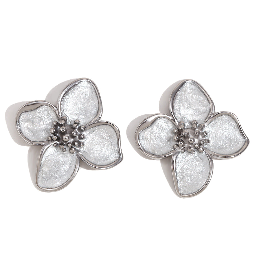 316L Stainless Steel Jewelry Fashion Flower Earrings