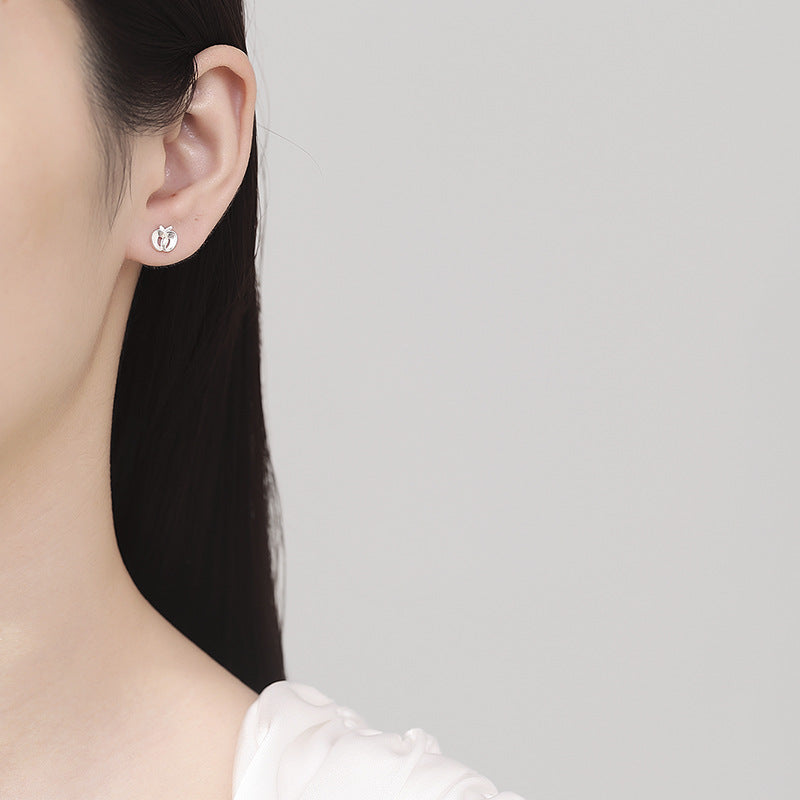 925 Sterling Silver Fruit Screw Back Stud Earrings