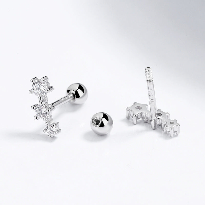 925 Sterling Silver Screw Back Stud Earrings