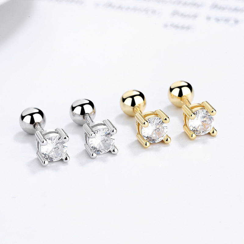 925 Sterling Silver Screwed Earrings