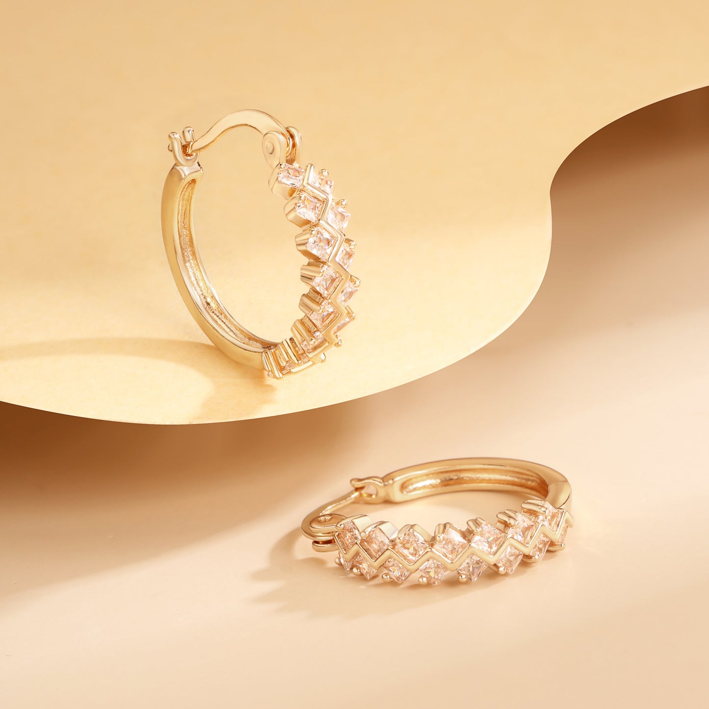 Brass With Plated Fashion Jewelry Earrings