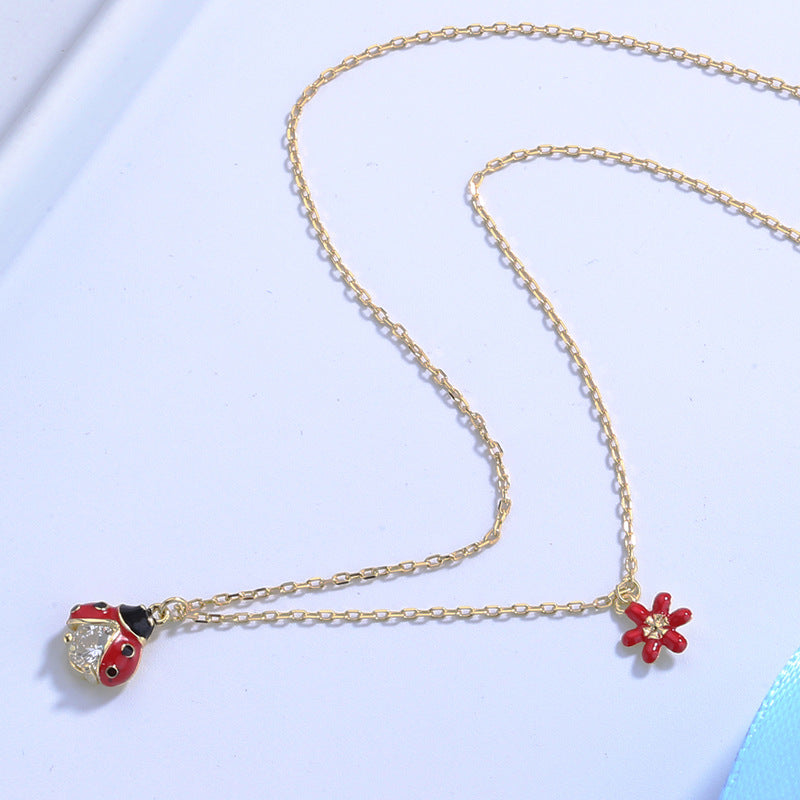 925 Sterling Silver Fashion Cute Bug Necklace