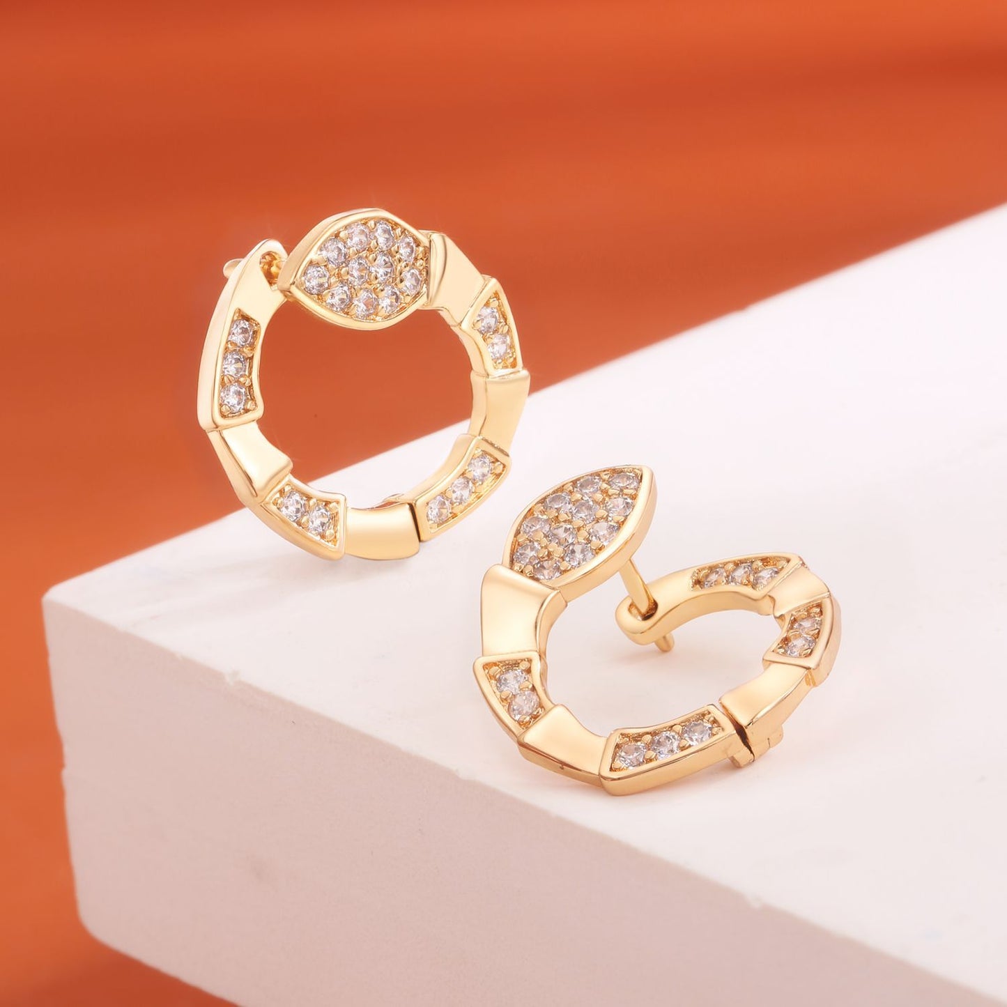 Brass With Plated Fashion Jewelry Earrings