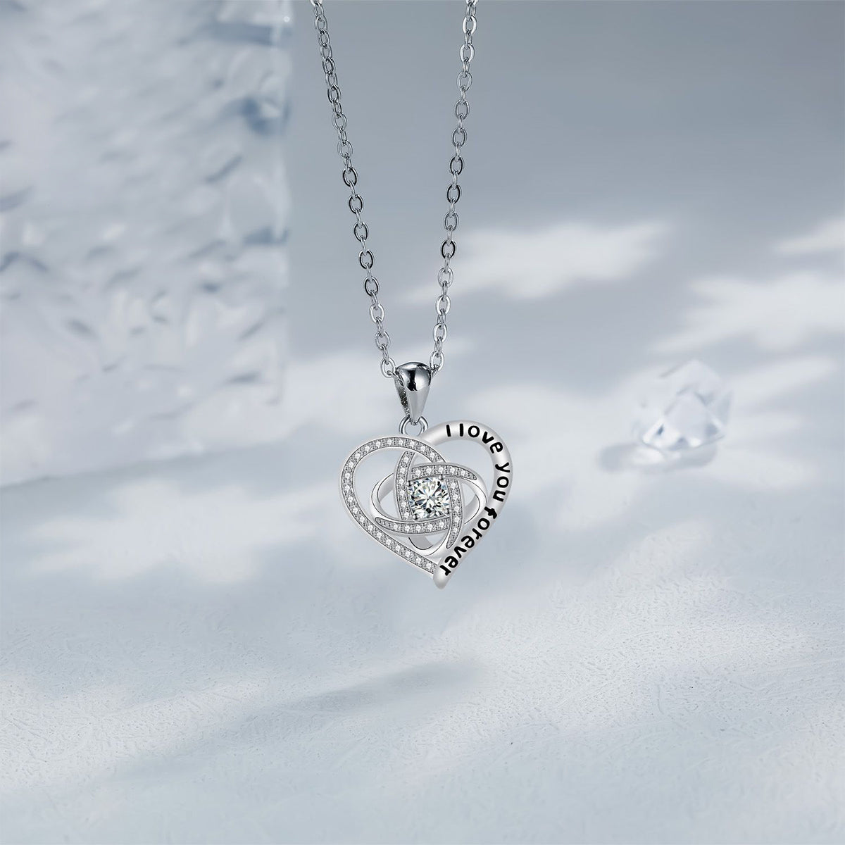 Copper With Silver Plated Heart Pendant Necklace