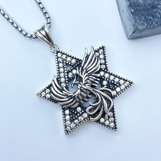 Hexagram Pendant Necklace, Men Women's Fashion Jewelry, Perfect for Parties & Gifts, Elegant Accessory for Everyday Wear