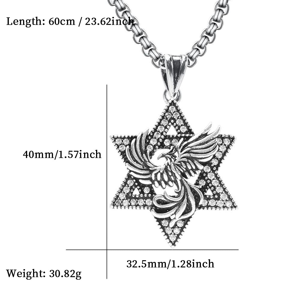 Hexagram Pendant Necklace, Men Women's Fashion Jewelry, Perfect for Parties & Gifts, Elegant Accessory for Everyday Wear
