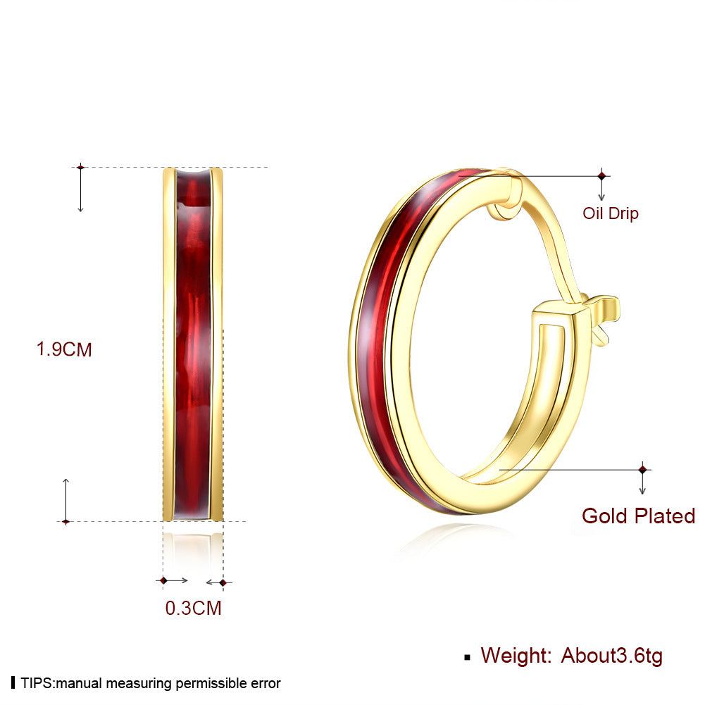 Brass With Plated Fashion Jewelry Earrings