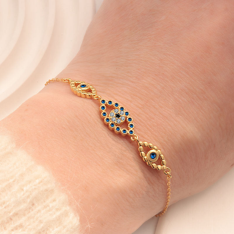 925 Sterling Silver Fashion 18K Gold Plated Bracelet