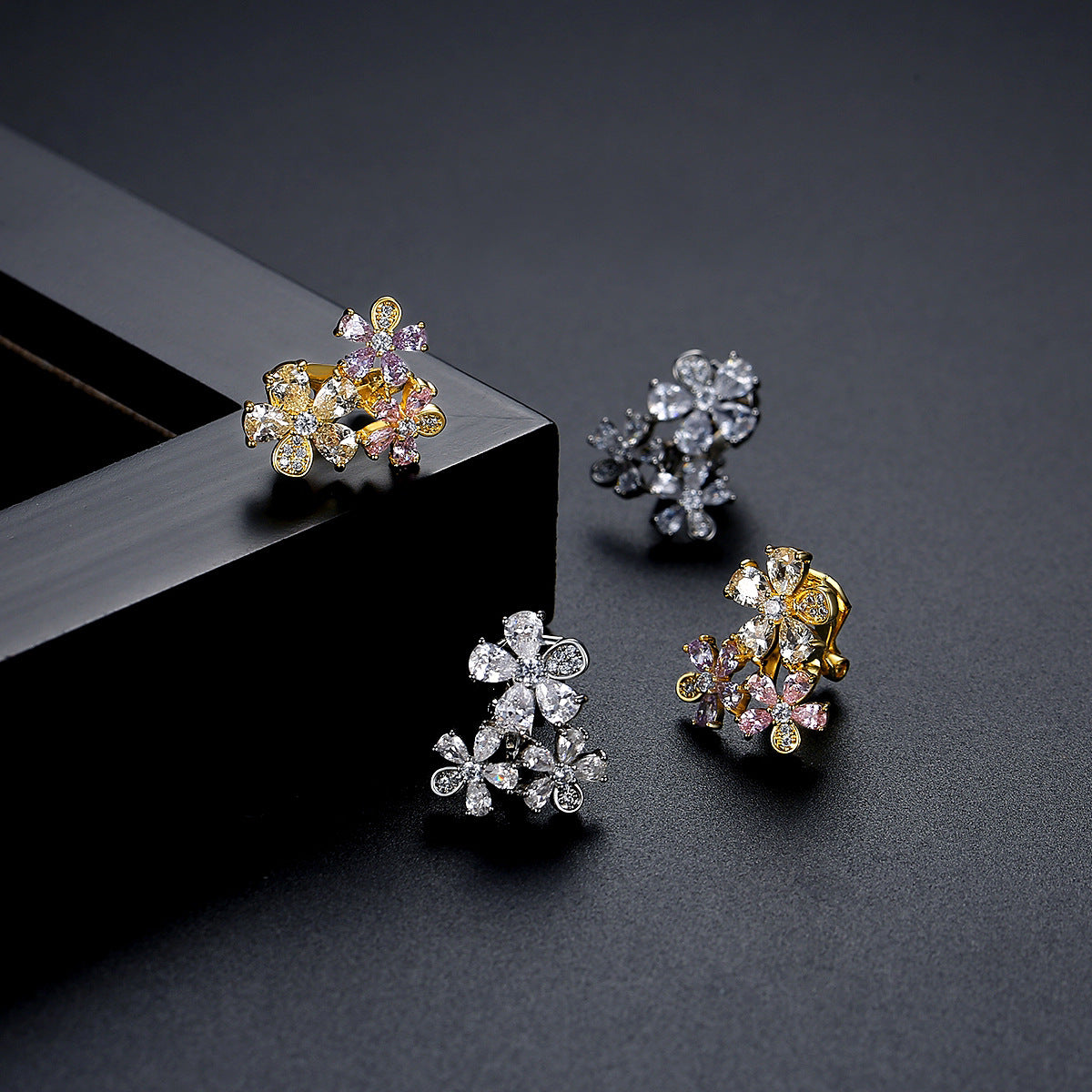 Copper With Gold Plated Fashion Jewelry Earrings