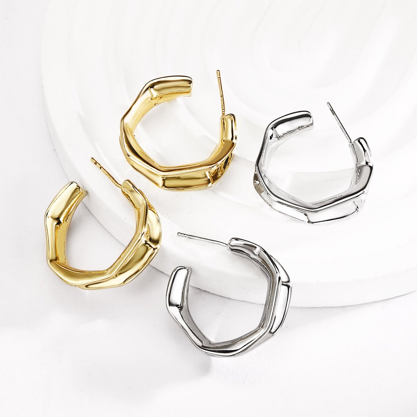 Brass With Plated Fashion Jewelry 925 pins Earrings