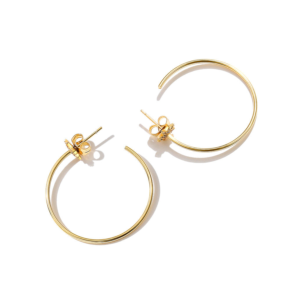 Brass With Plated Fashion Jewelry Earrings