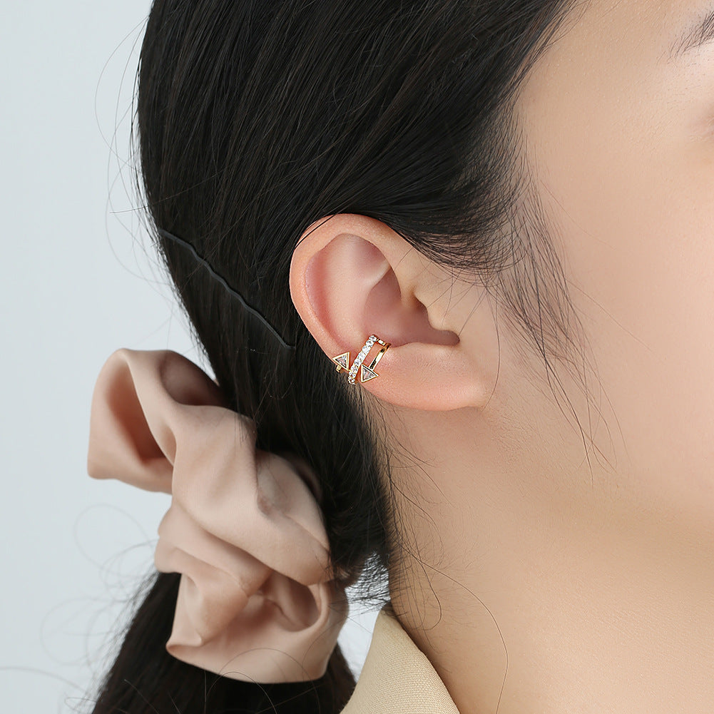 Pendientes de joyería de moda de cobre con baño de plata