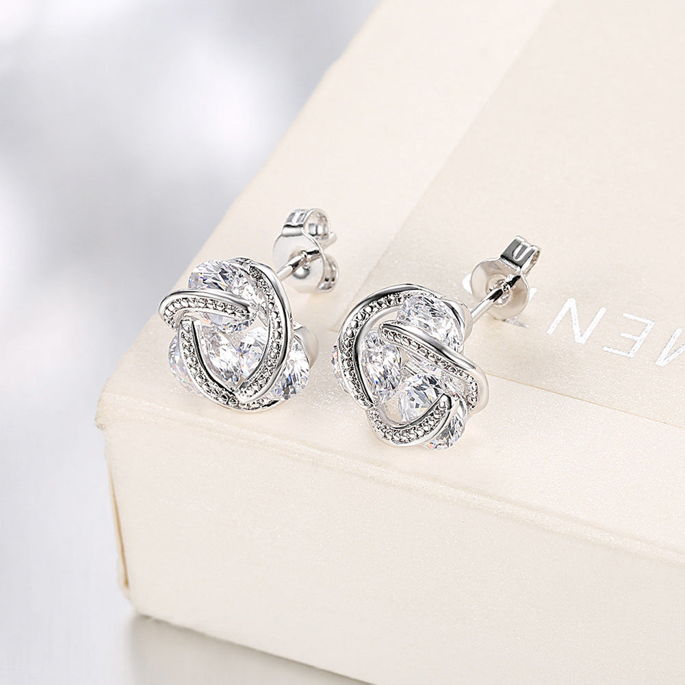 Brass With Plated Fashion Jewelry Earrings