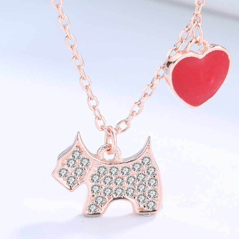 925 Sterling Silver Fashion Dog Necklace