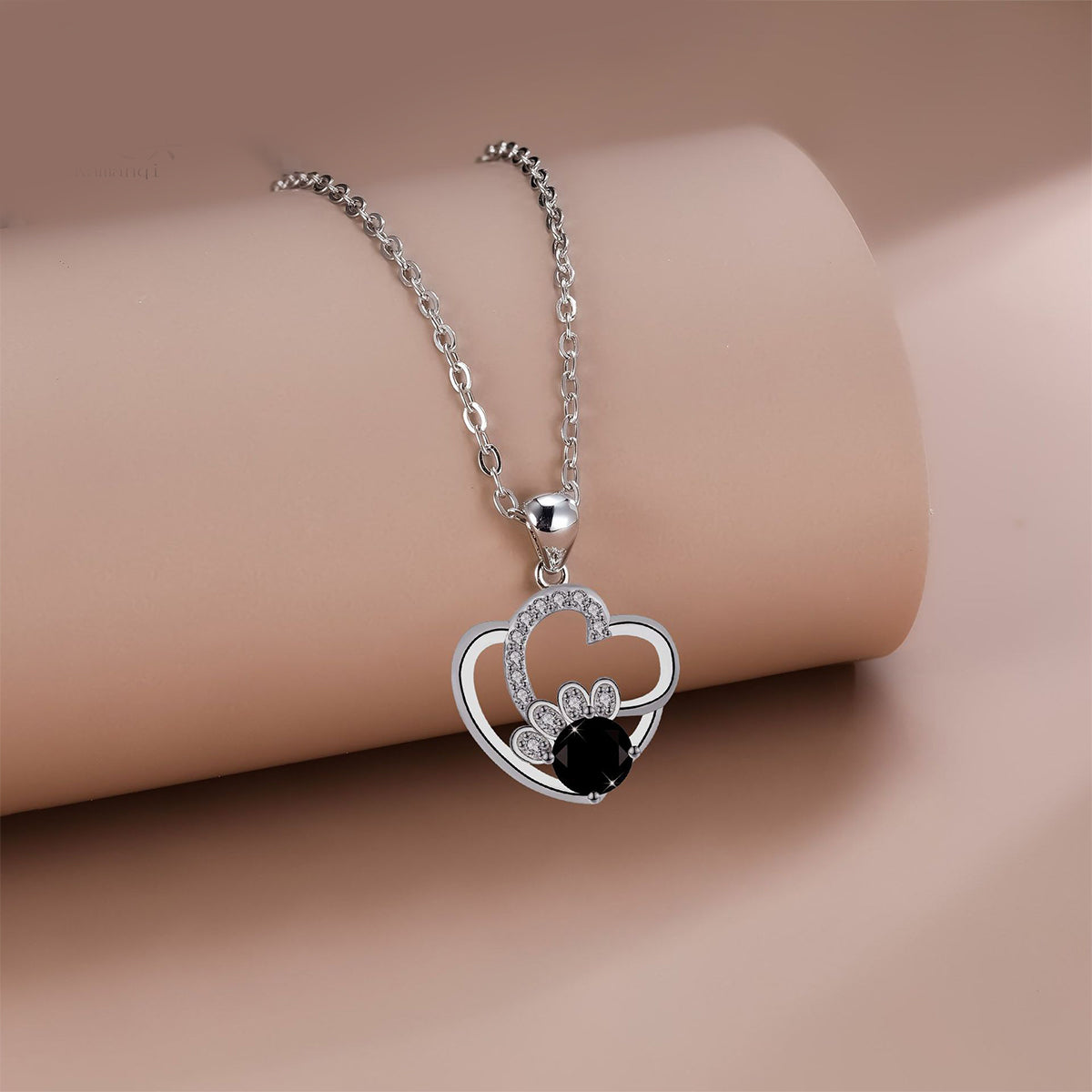 Copper With Silver Plated Heart Pendant Necklace