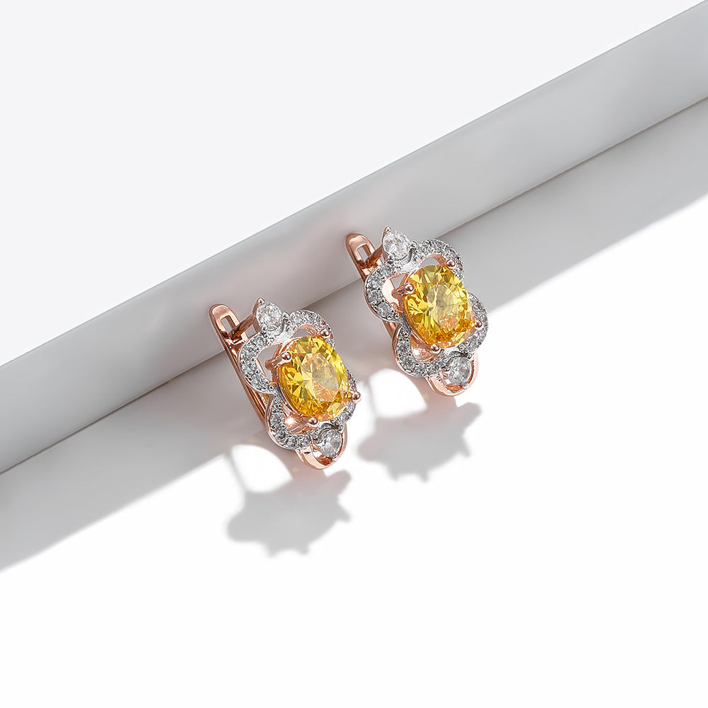 Brass With Plated Fashion Jewelry Earrings