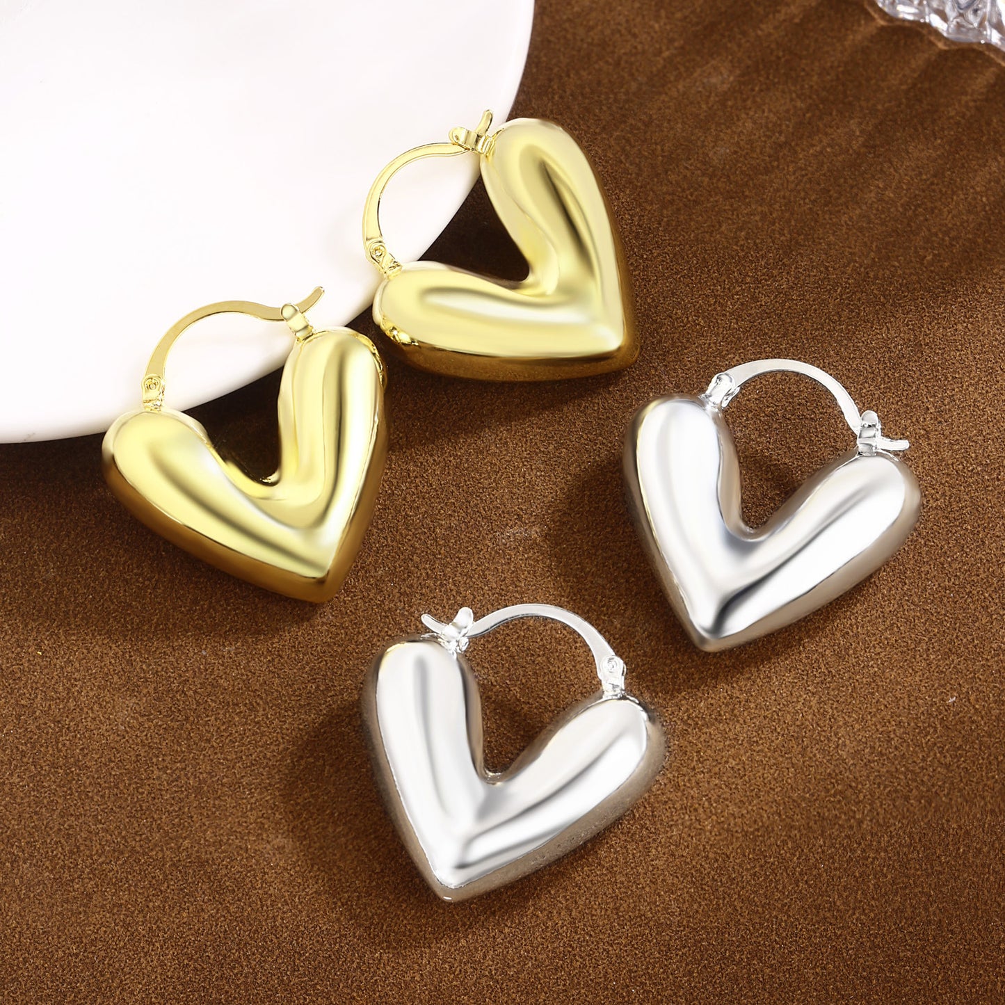 Brass With Plated Fashion Jewelry Earrings