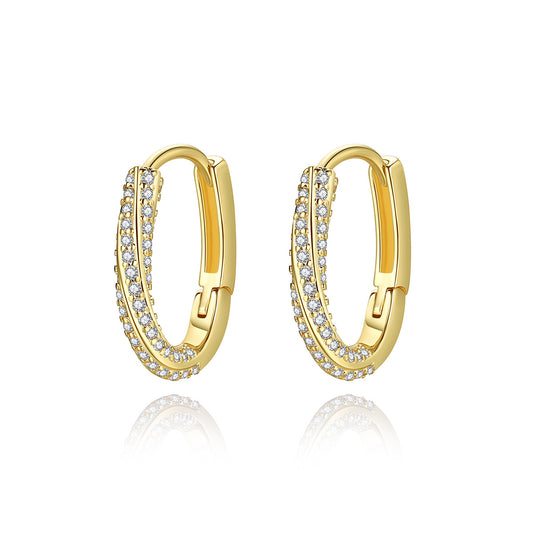 Copper With Gold Plated Fashion Jewelry Earrings