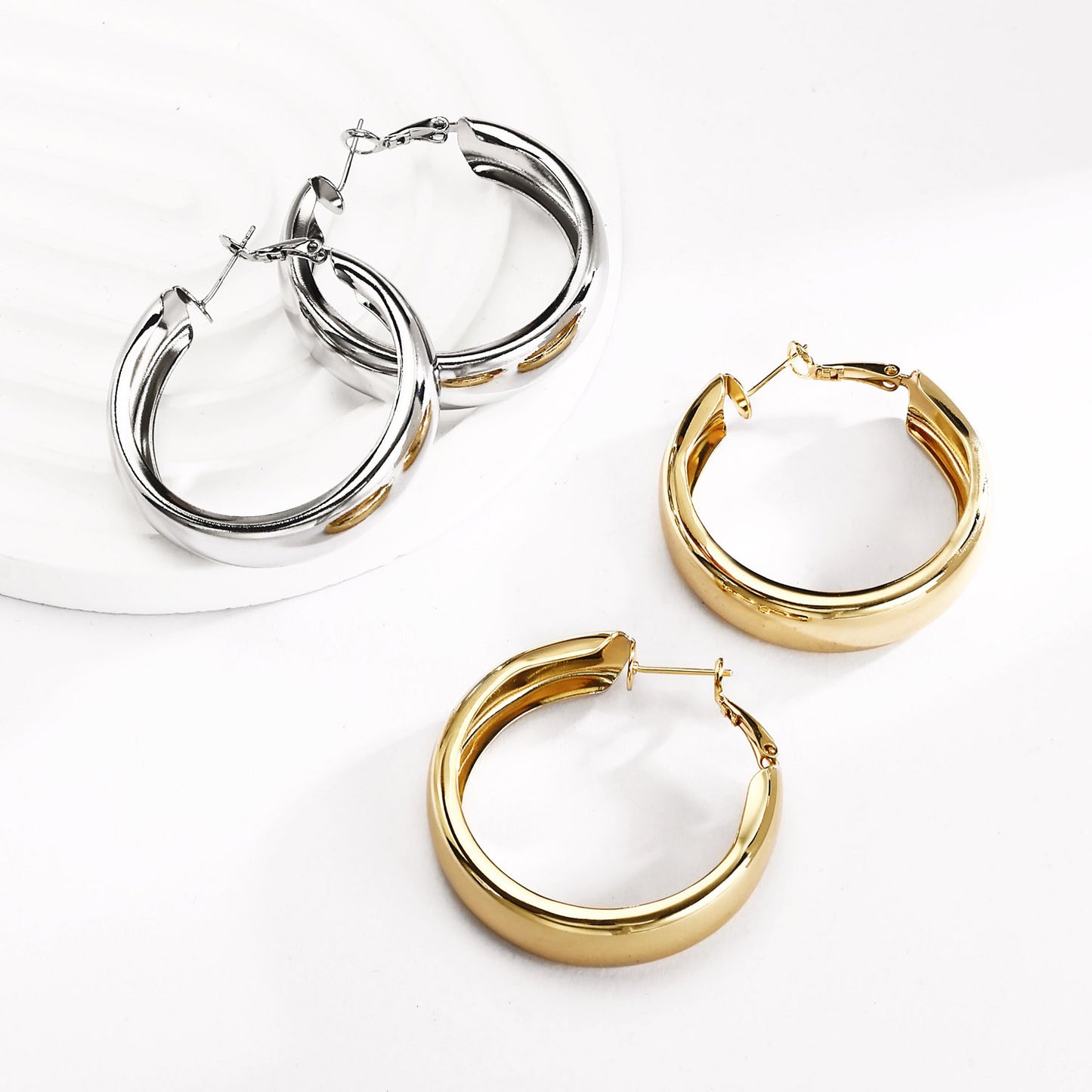 Brass With Plated Fashion Jewelry 925 pins Earrings