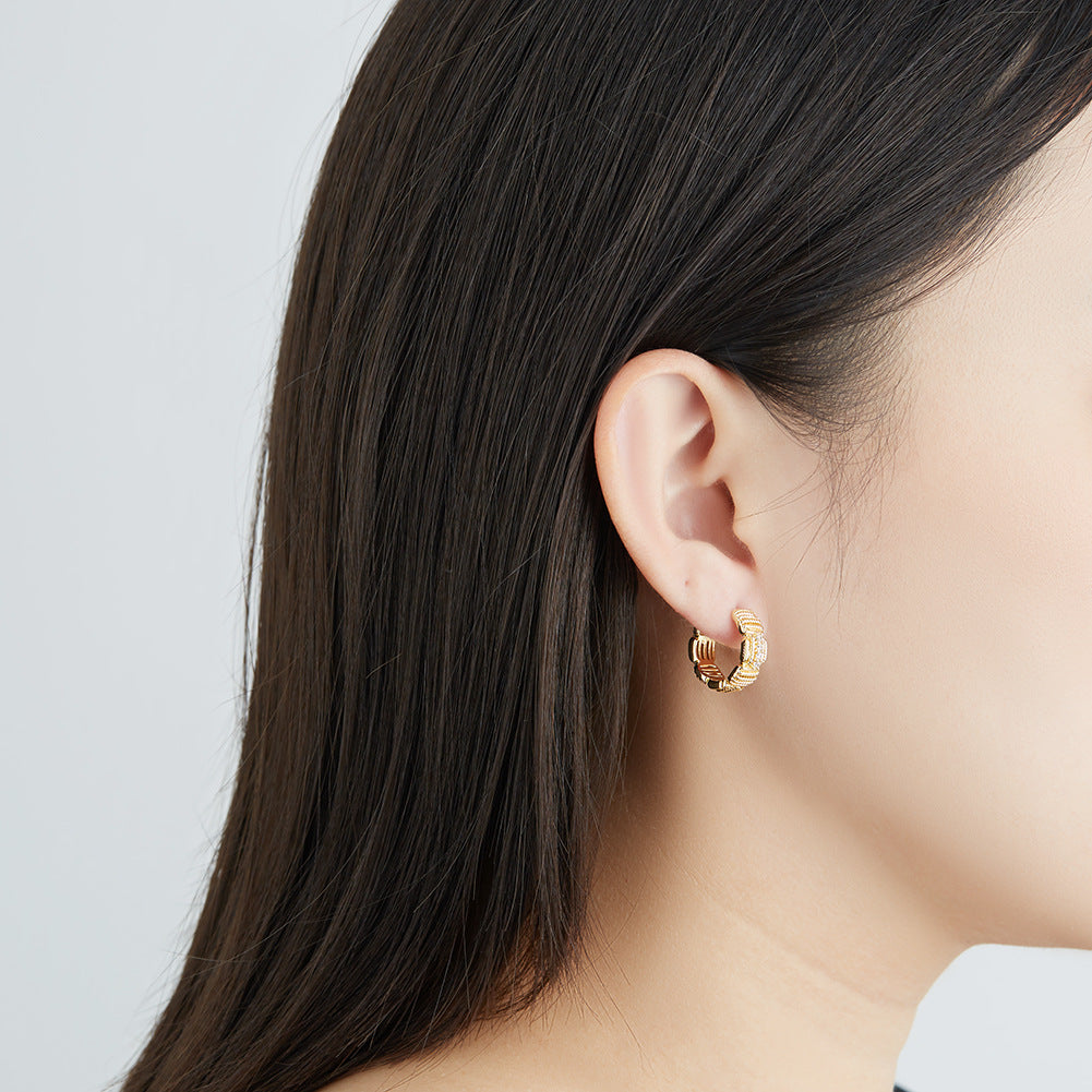Brass With Plated Fashion Jewelry Earrings