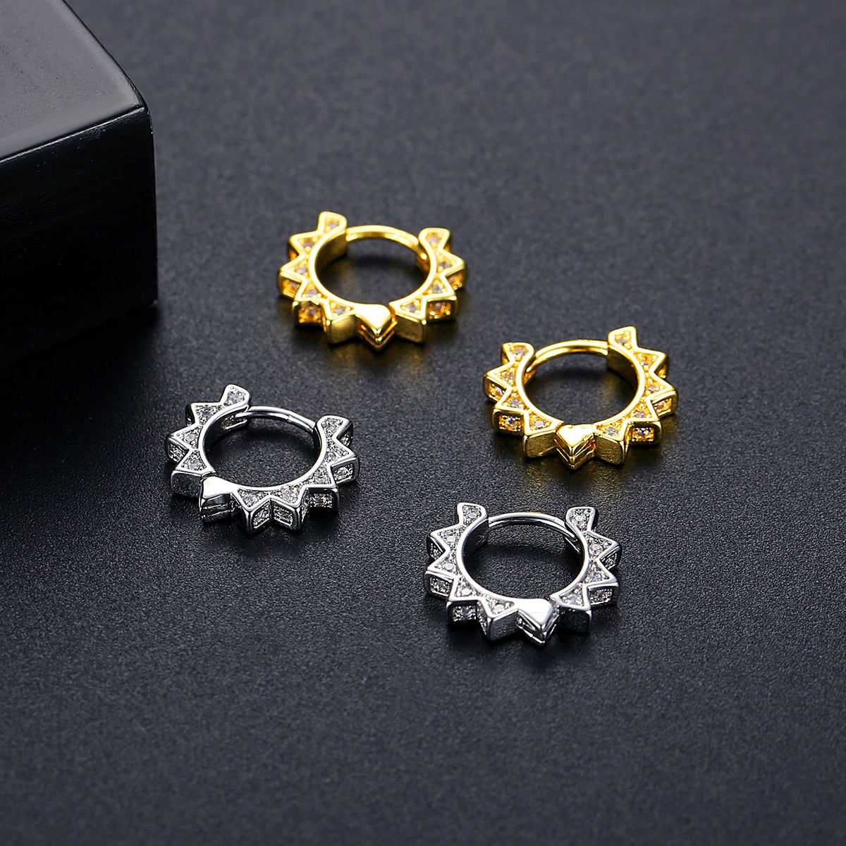 Copper With Gold Plated Fashion Jewelry Earrings