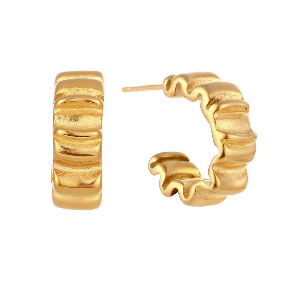 316L Stainless Steel Jewelry Fashion Hoop Earrings