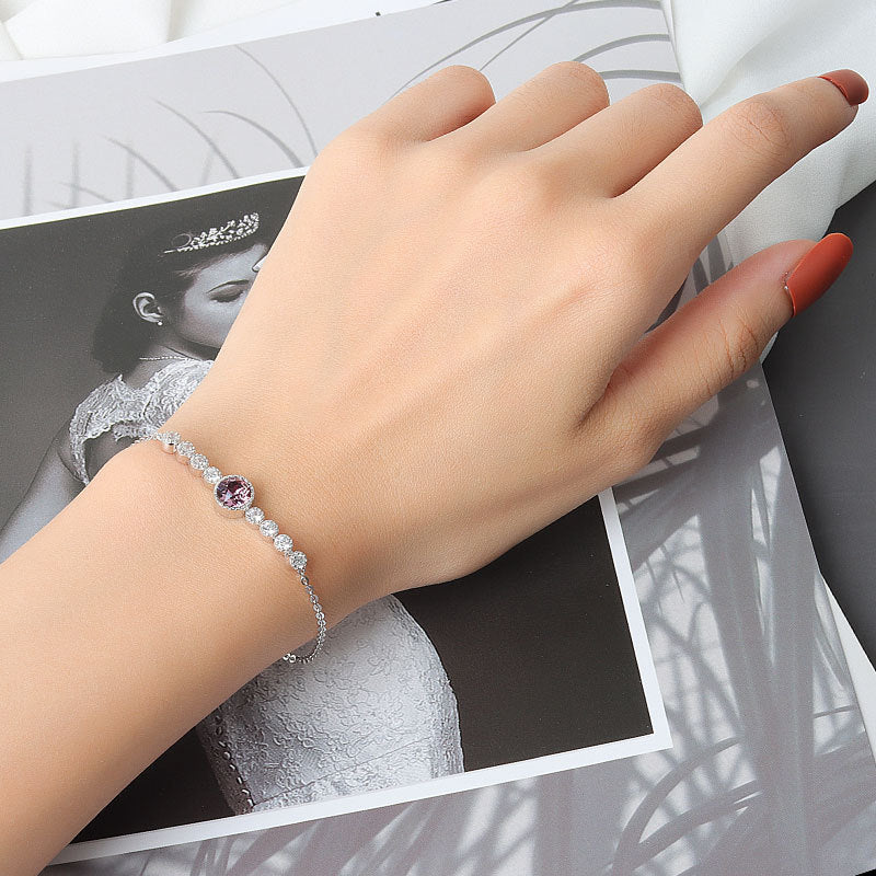 925 Sterling Silver Fashion Stone Bracelet