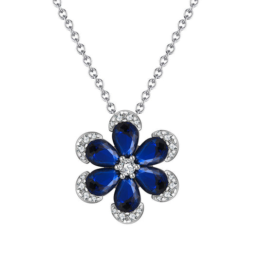 925 Sterling Silver Zircon Pendant Necklace