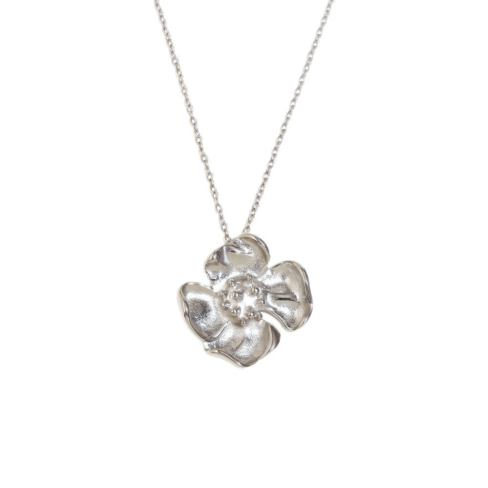 316L Stainless Steel Jewelry Fashion Flower Necklace Chain