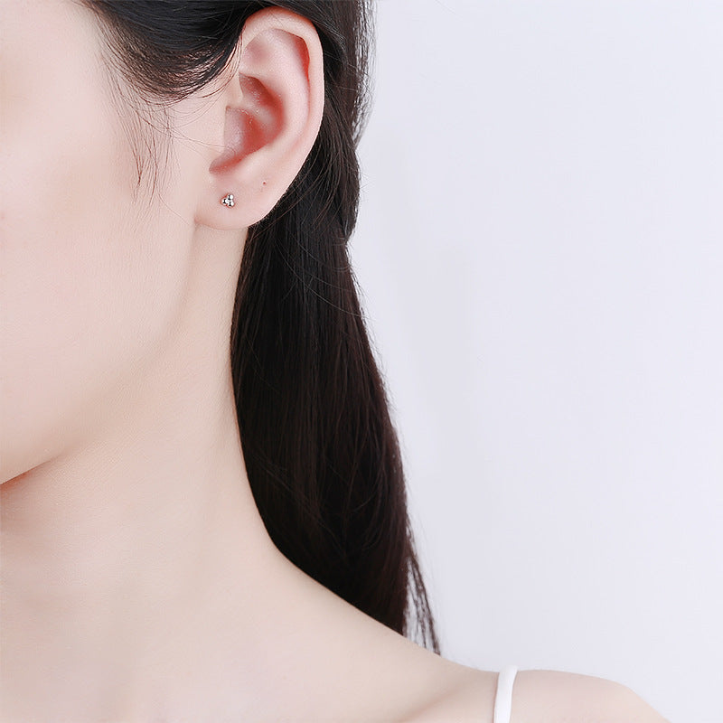 925 Sterling Silver Screw Back Stud Earrings