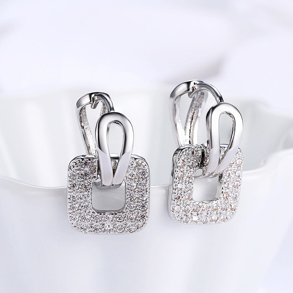 Brass With Plated Fashion Jewelry Earrings
