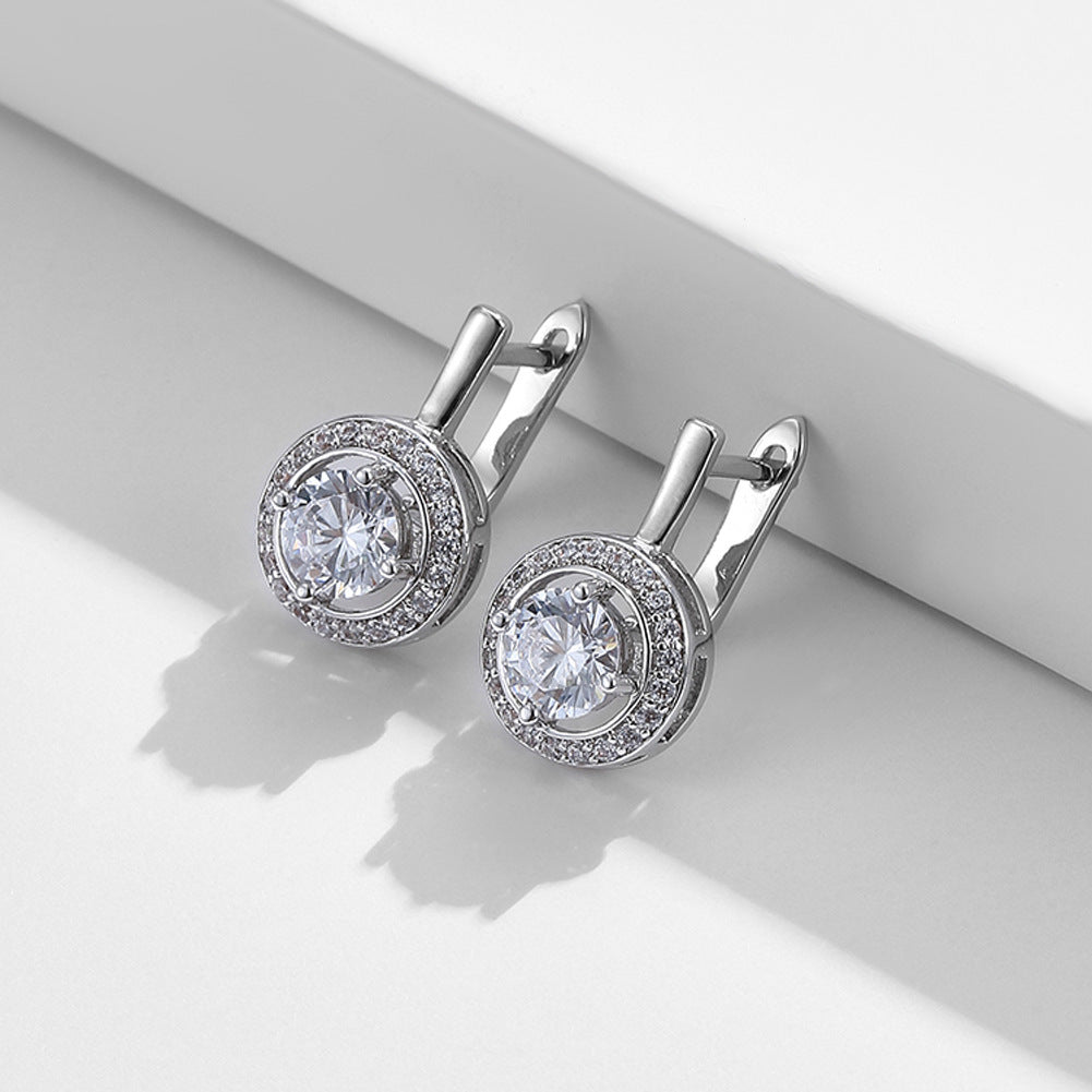 Brass With Plated Fashion Jewelry Earrings