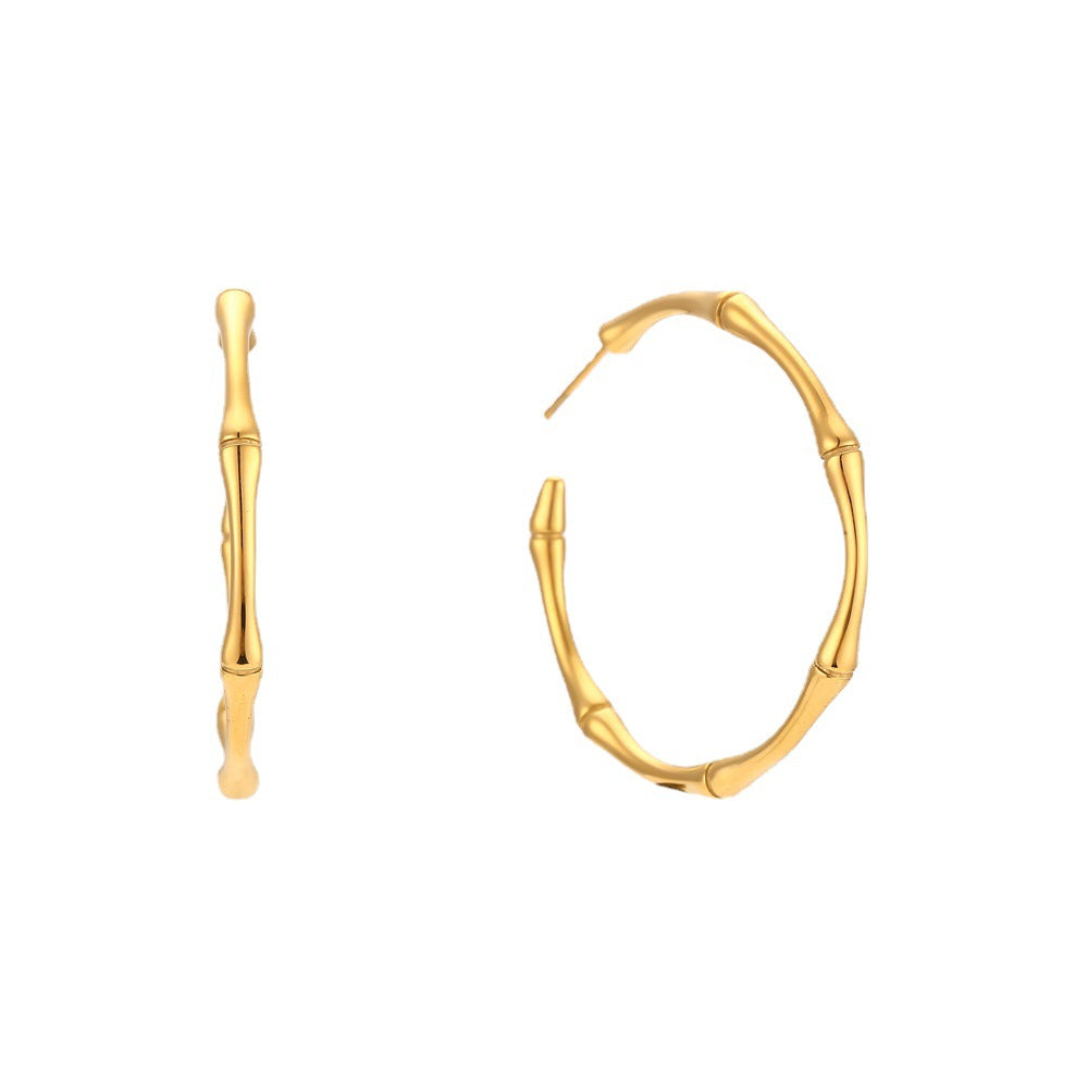 316L Stainless Steel Jewelry Fashion Bamboo Shape Earrings