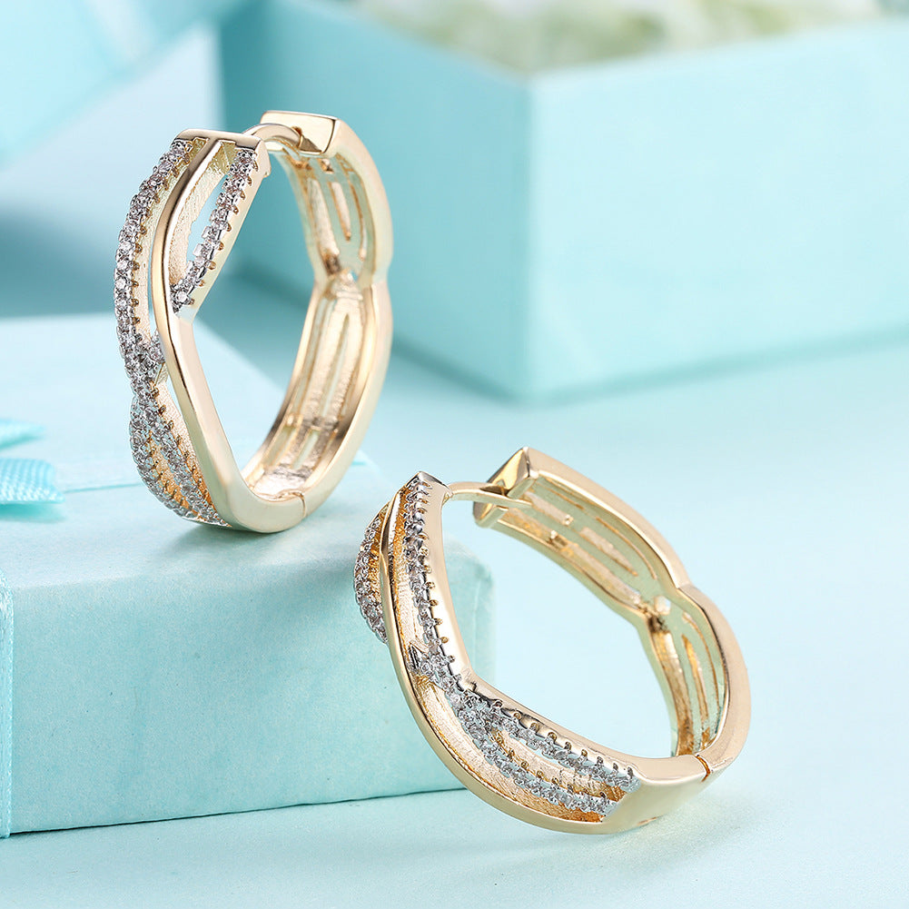 Brass With Plated Fashion Jewelry Earrings