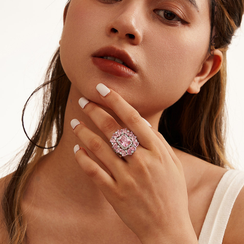 925 Sterling Silver Zircon Ring