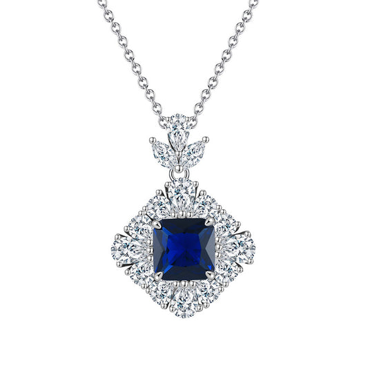 925 Sterling Silver Zircon Pendant Necklace