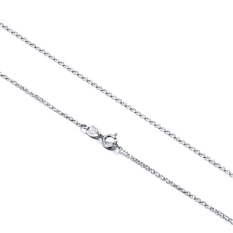 Silver Stainless Steel Rolo Chain Necklace, 1mm Thin Round Cable Link 45cm Adjustable Plain Chain