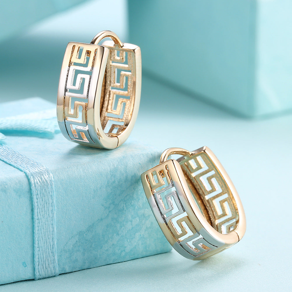 Brass With Plated Fashion Jewelry Earrings
