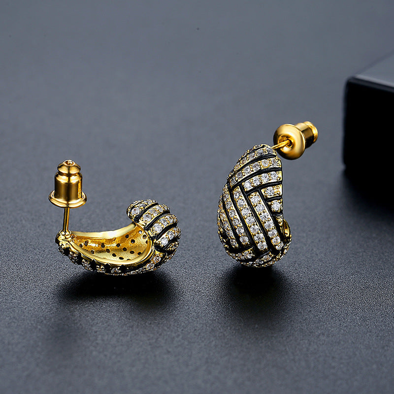 Copper With Plated Fashion Jewelry Earrings