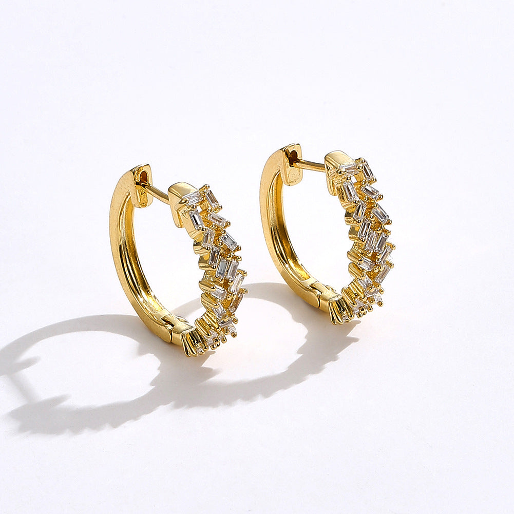 Brass With Plated Fashion Jewelry Earrings