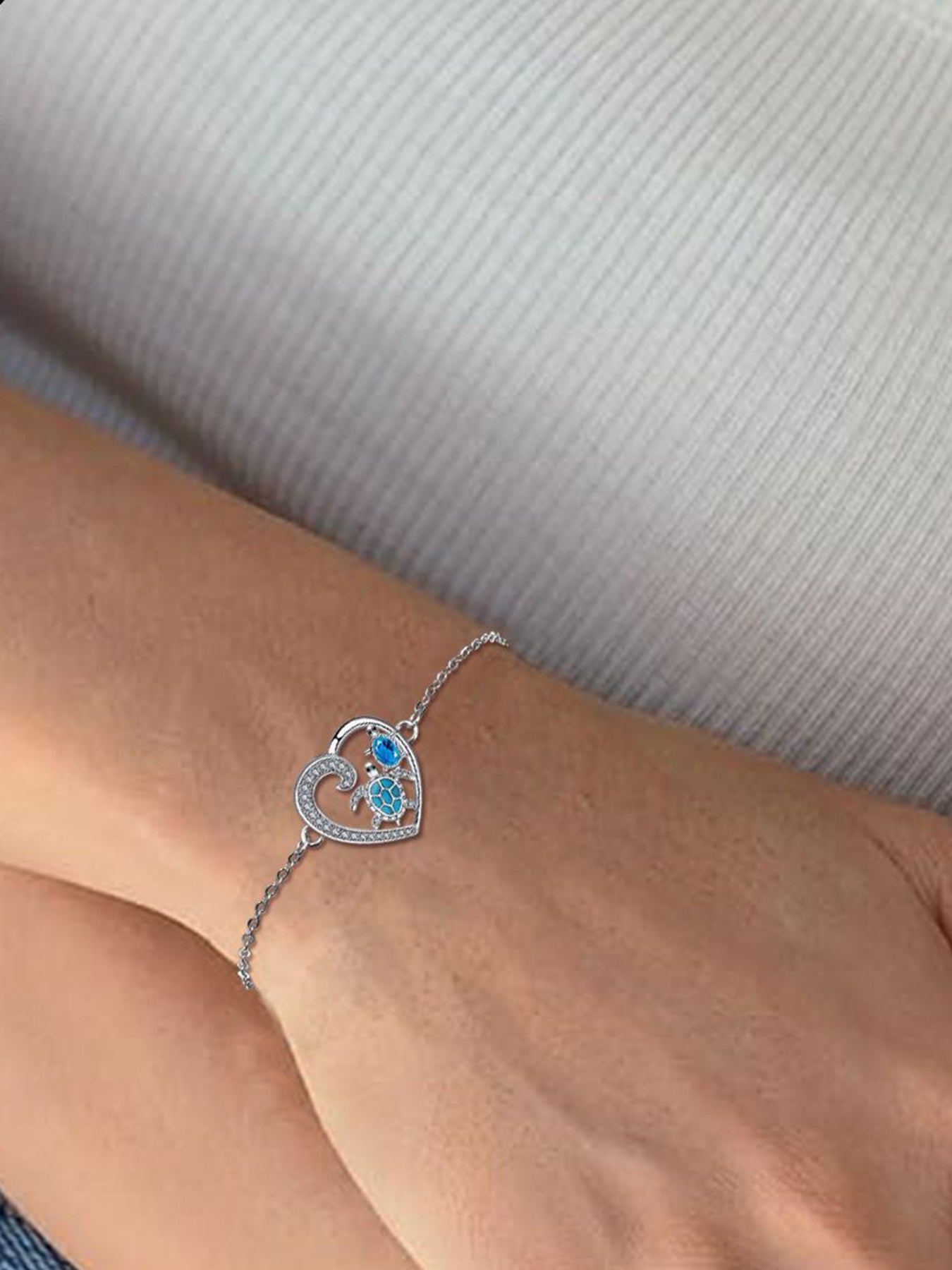 Fashion Sea Turtle Design Bracelet, Fashion Jewelry for Party, Daily Clothing Decor, Trendy All-match & Exquisite Jewelry for Birthday Gift