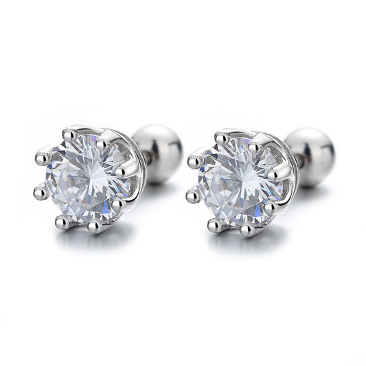 925 Sterling Silver Screwed Earrings