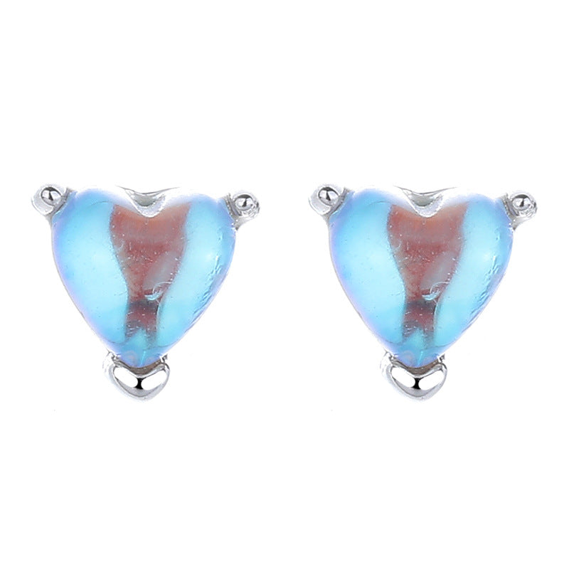 925 Sterling Silver Moonstone Screw Back Stud Earrings
