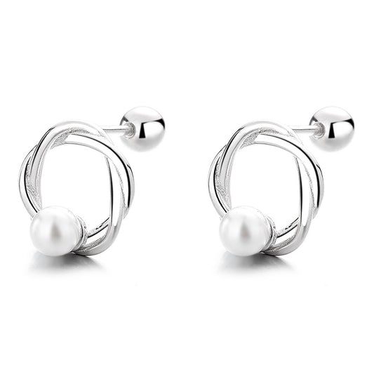 925 Sterling Silver Screw Back Stud Earrings