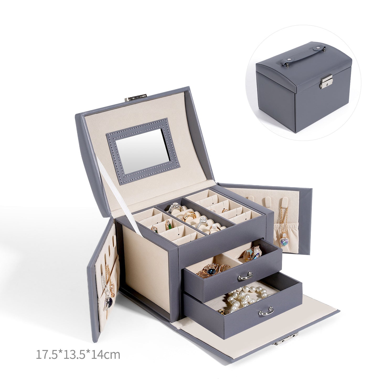 Portable Storage Case for Jewelry and Small Accessories