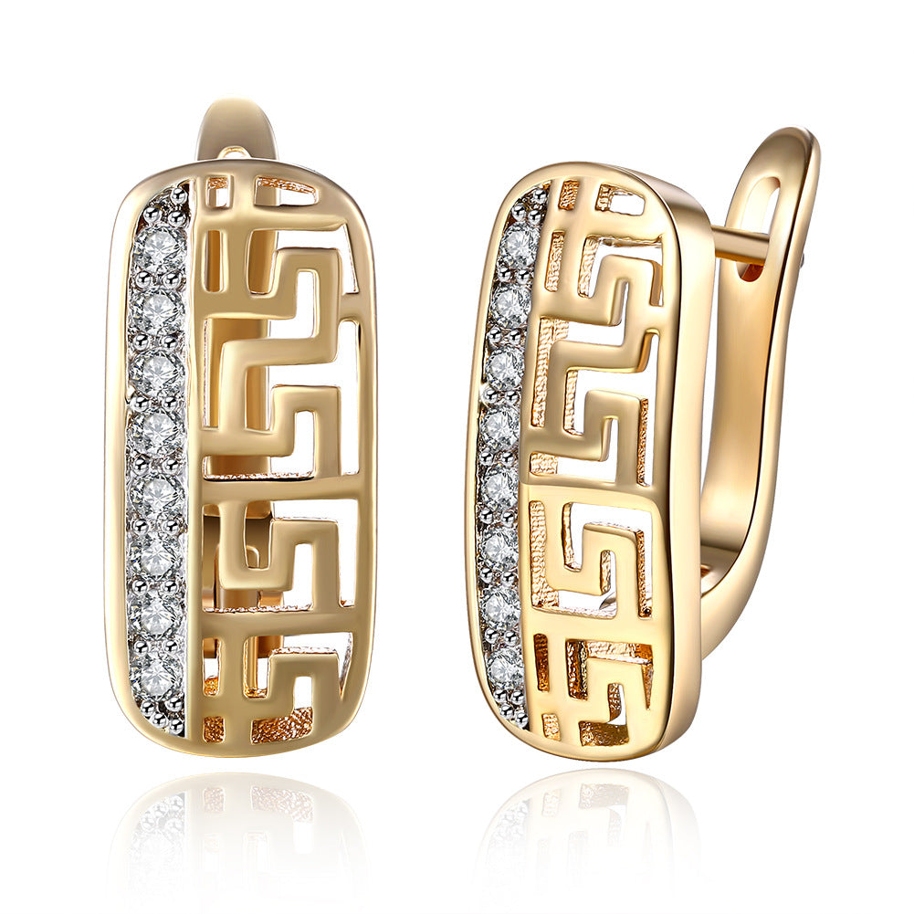 Brass With Plated Fashion Jewelry Earrings