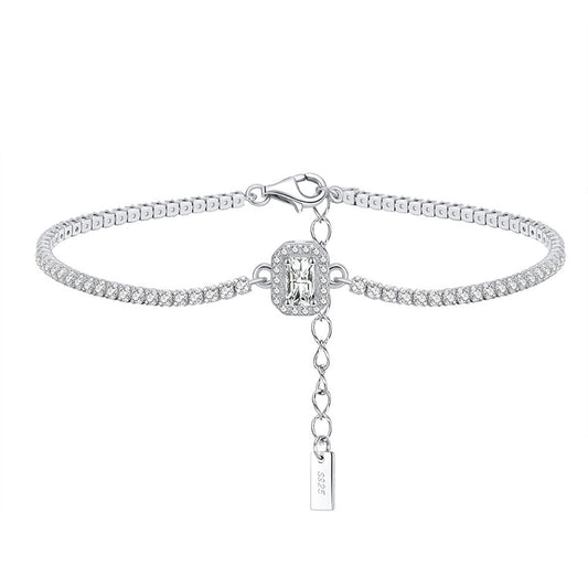925 Sterling Silver Tennis Bracelet Extension Chain